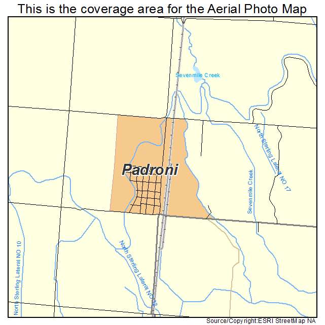 Padroni, CO location map 