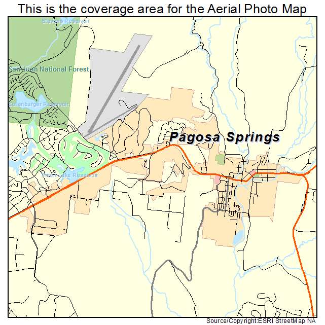 Pagosa Springs, CO location map 