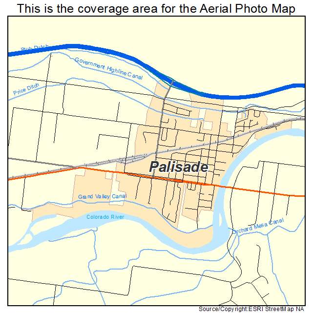 Palisade, CO location map 