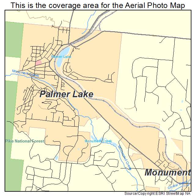 Palmer Lake, CO location map 