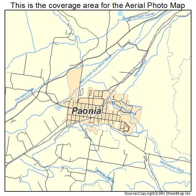 Paonia, CO location map 