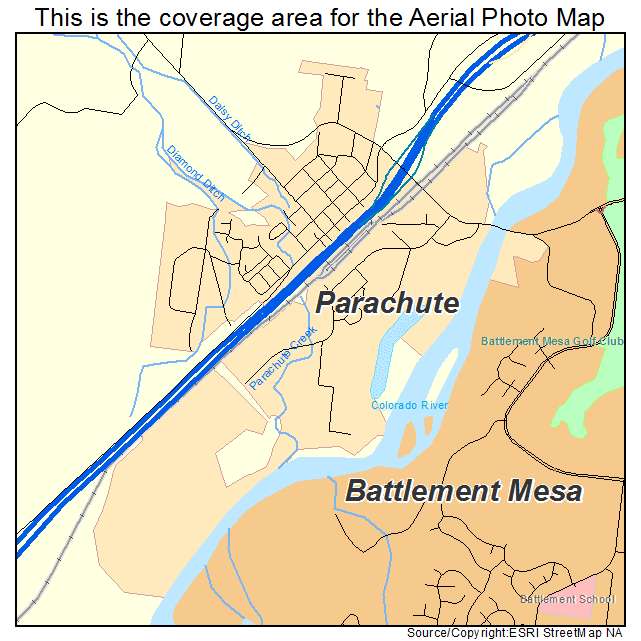Parachute, CO location map 