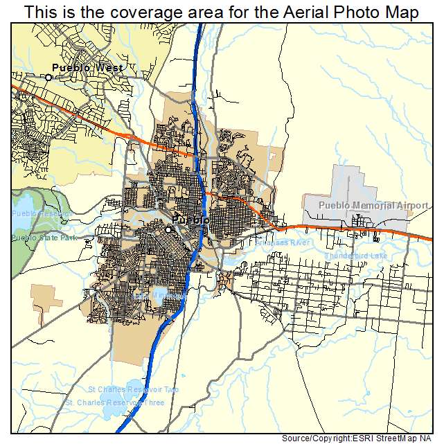 Pueblo, CO location map 