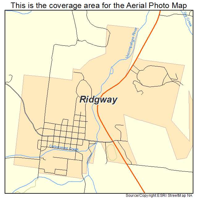 Ridgway, CO location map 