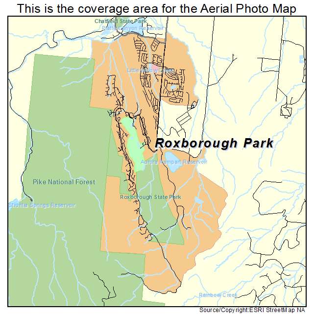 Roxborough Park, CO location map 