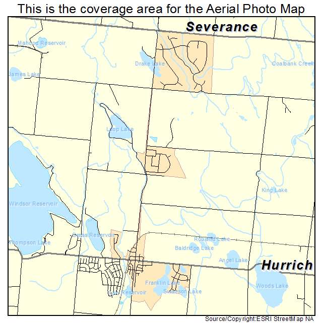 Severance, CO location map 
