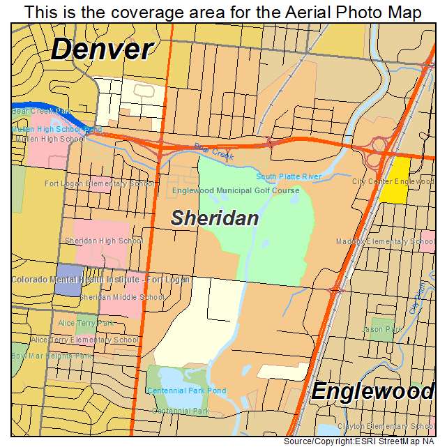 Sheridan, CO location map 