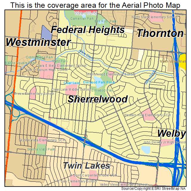 Sherrelwood, CO location map 