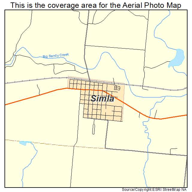 Simla, CO location map 
