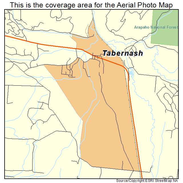 Tabernash, CO location map 