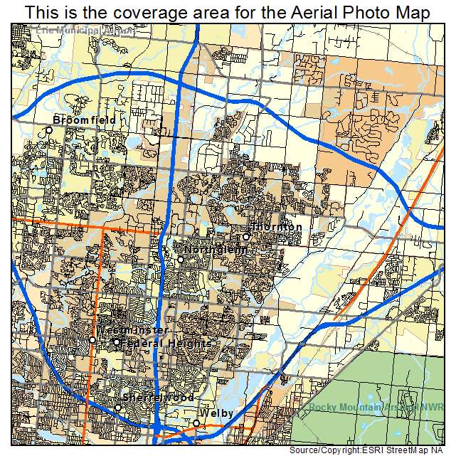 Thornton, CO location map 