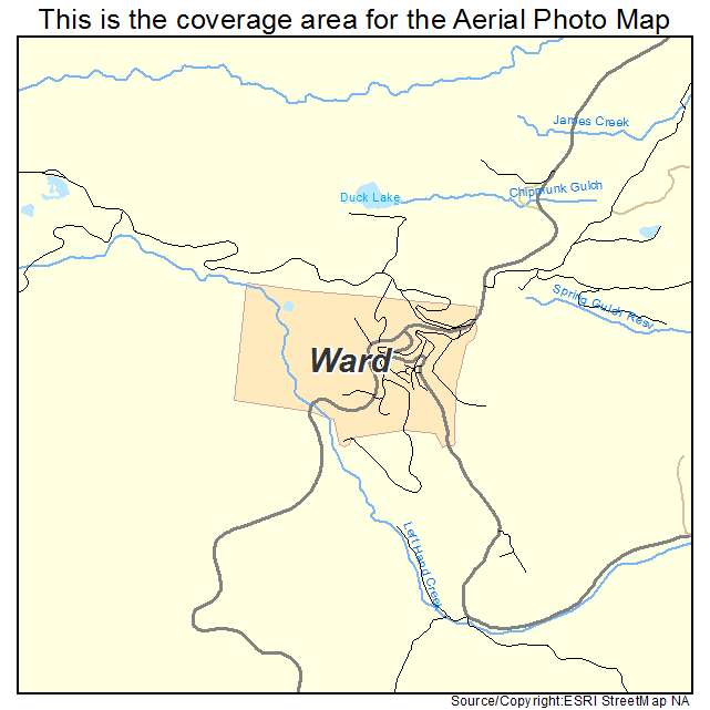Ward, CO location map 