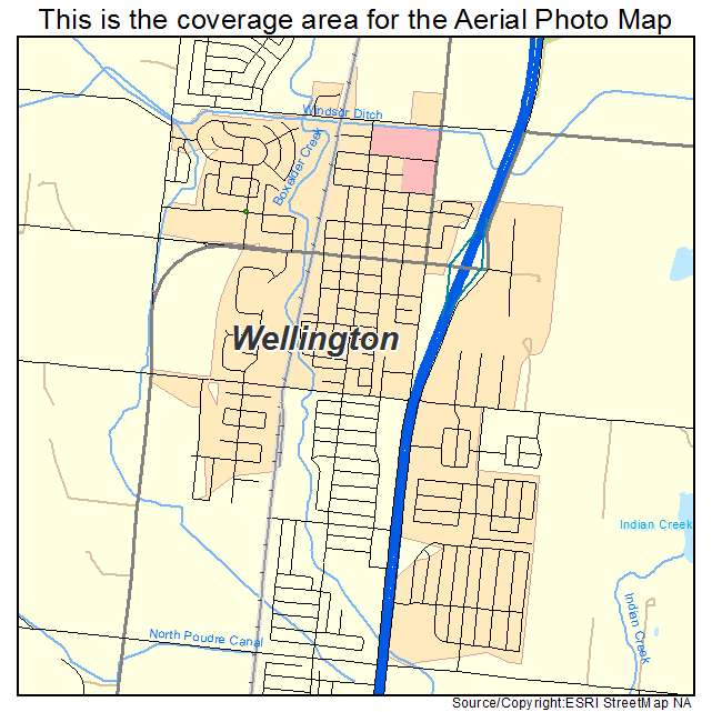 Wellington, CO location map 