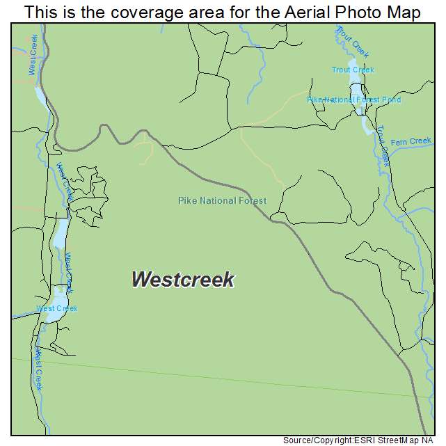 Westcreek, CO location map 