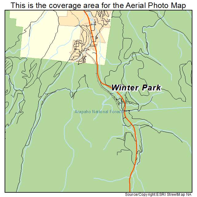 Winter Park, CO location map 