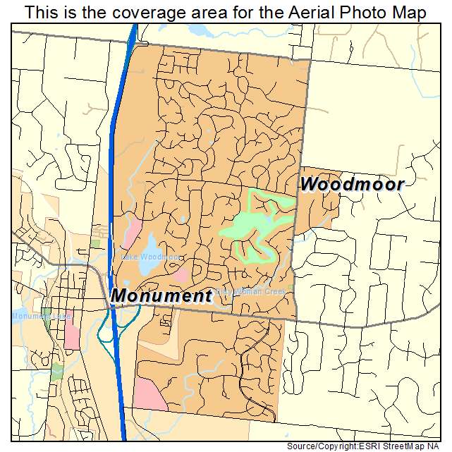 Woodmoor, CO location map 