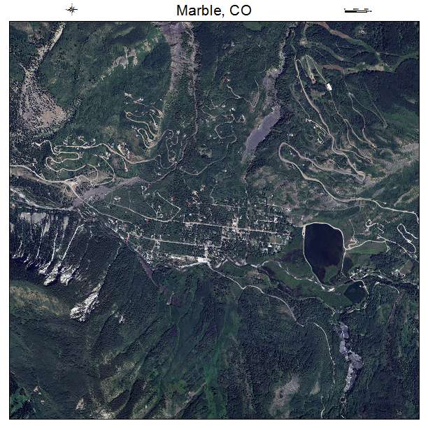 Marble, CO air photo map