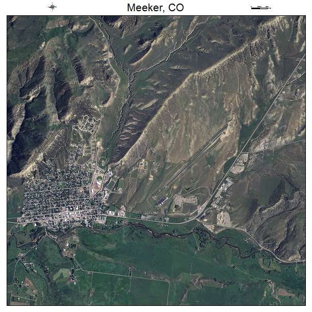 Meeker, CO air photo map