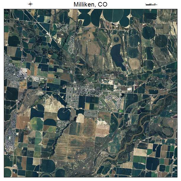 Milliken, CO air photo map