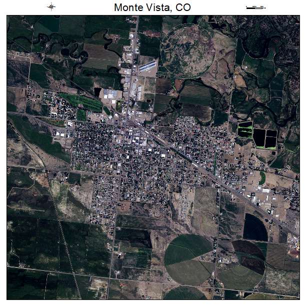 Monte Vista, CO air photo map
