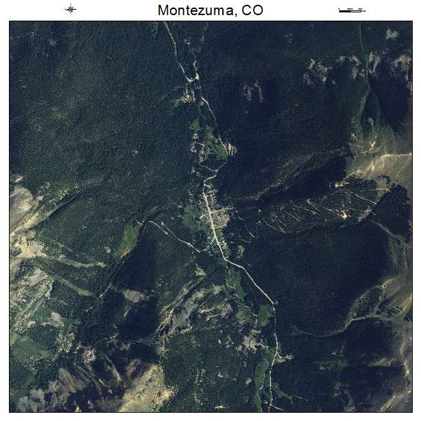 Montezuma, CO air photo map