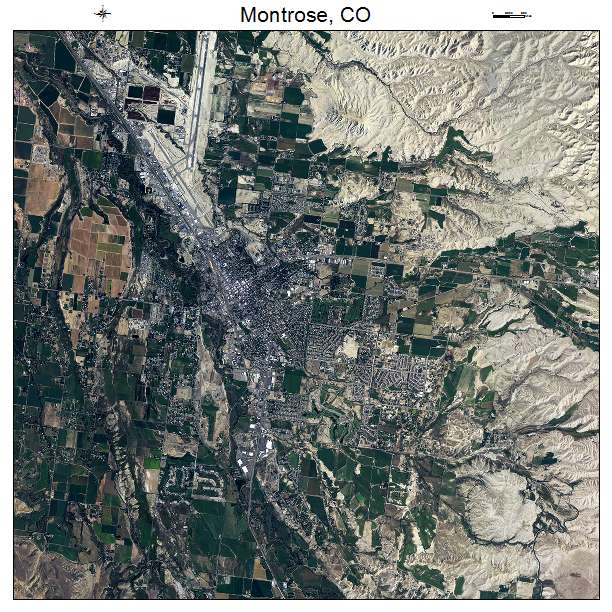 Montrose, CO air photo map