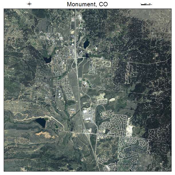 Monument, CO air photo map