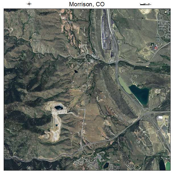 Morrison, CO air photo map