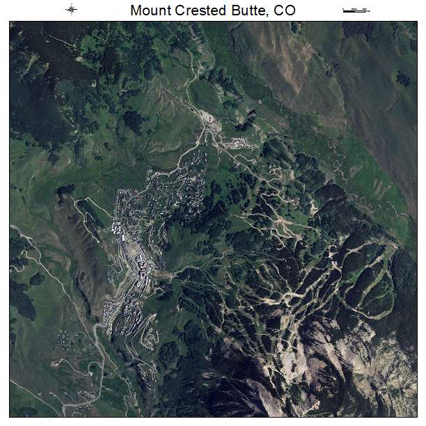 Mount Crested Butte, CO air photo map