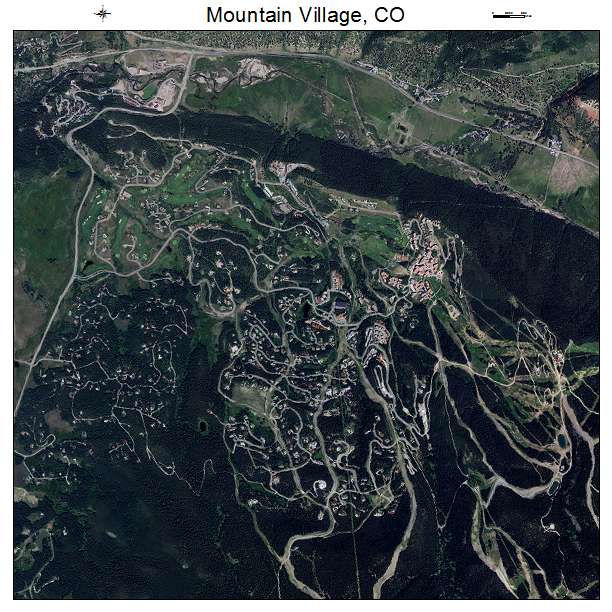 Mountain Village, CO air photo map