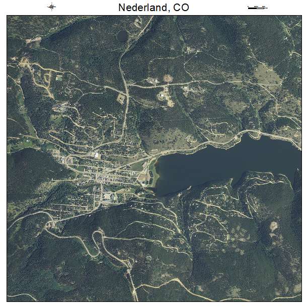 Aerial Photography Map of Nederland, CO Colorado