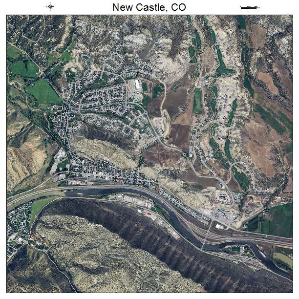 New Castle, CO air photo map