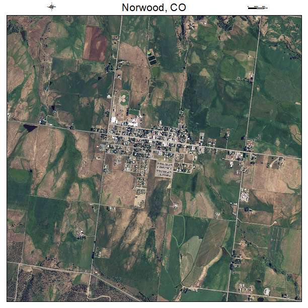 Norwood, CO air photo map