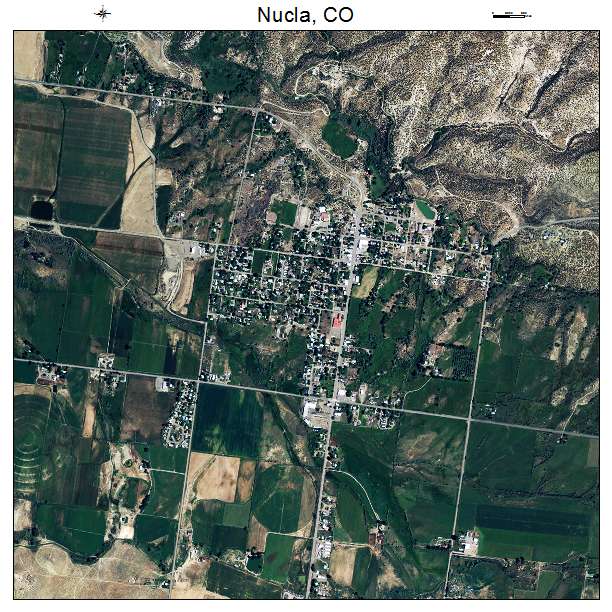 Nucla, CO air photo map