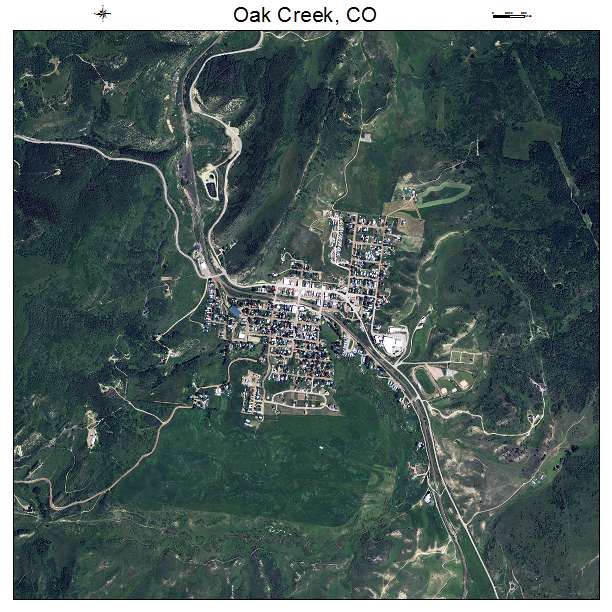 Oak Creek, CO air photo map
