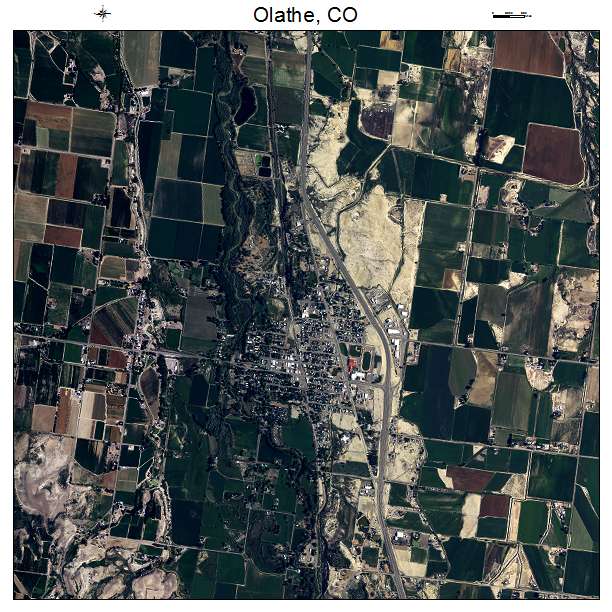 Olathe, CO air photo map