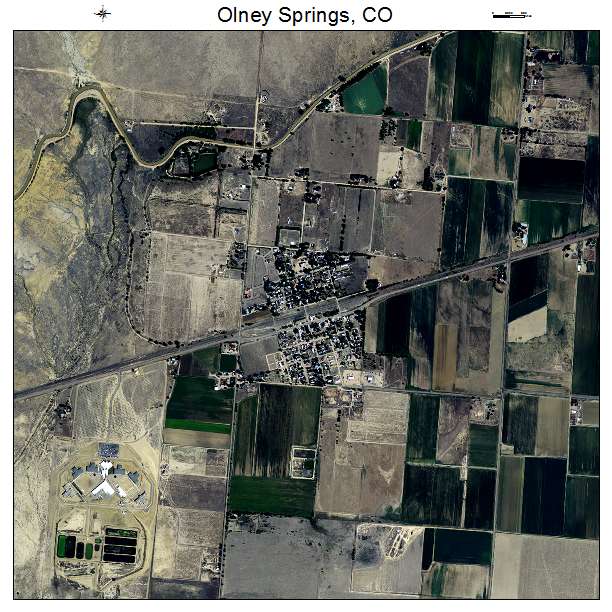 Olney Springs, CO air photo map