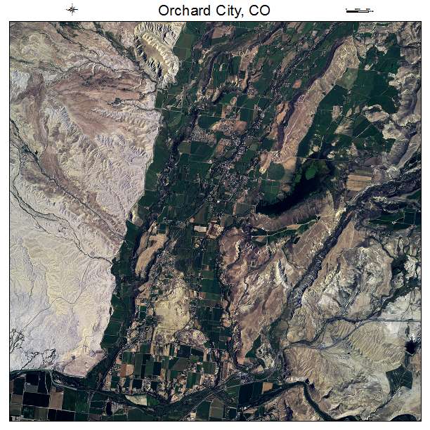 Orchard City, CO air photo map