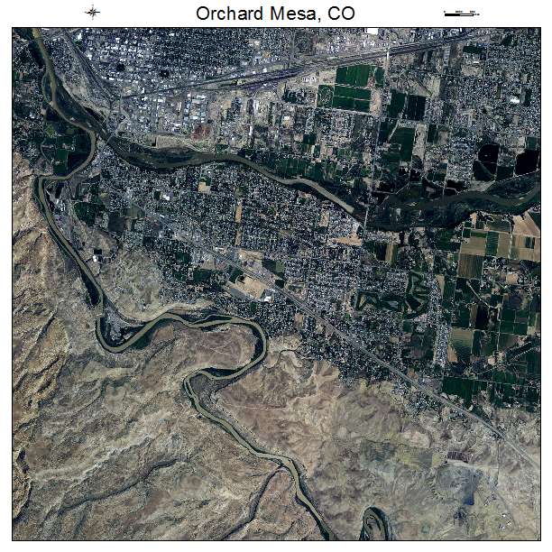 Orchard Mesa, CO air photo map