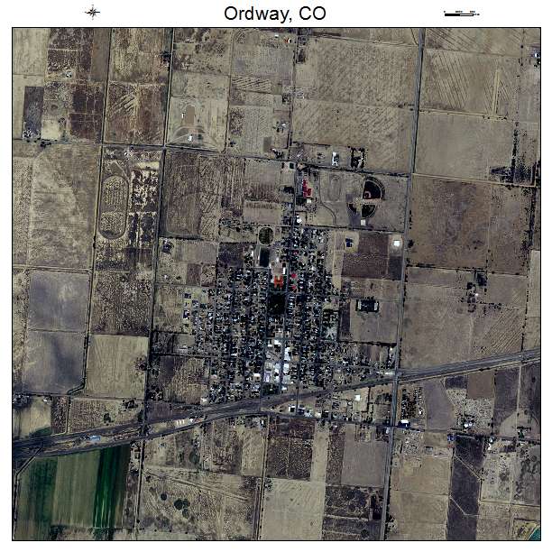Ordway, CO air photo map