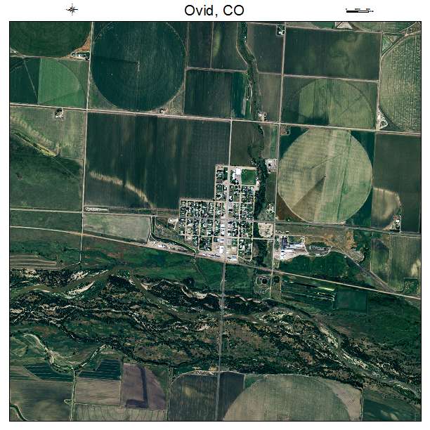 Ovid, CO air photo map