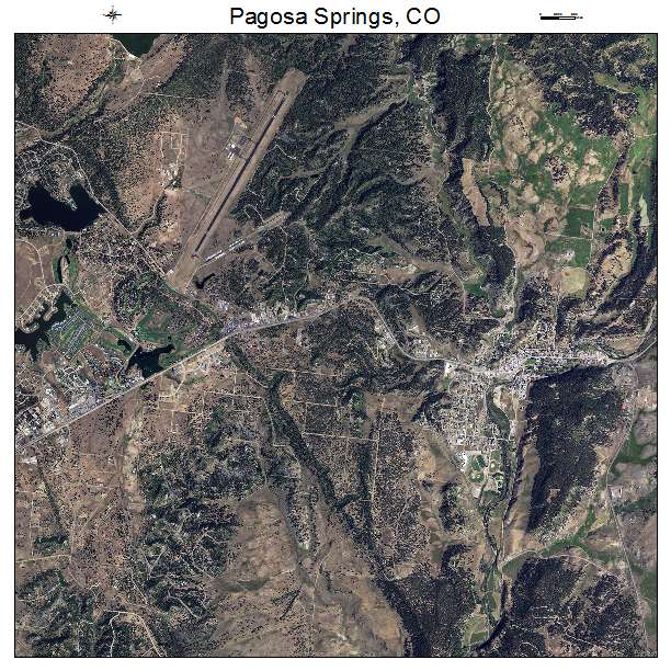 Pagosa Springs, CO air photo map