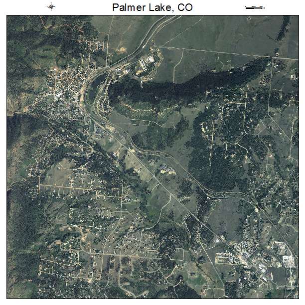 Palmer Lake, CO air photo map