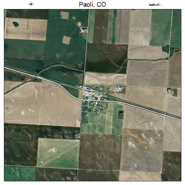 Paoli, CO air photo map