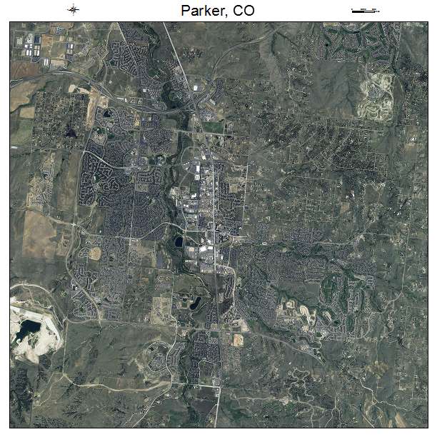 Parker, CO air photo map