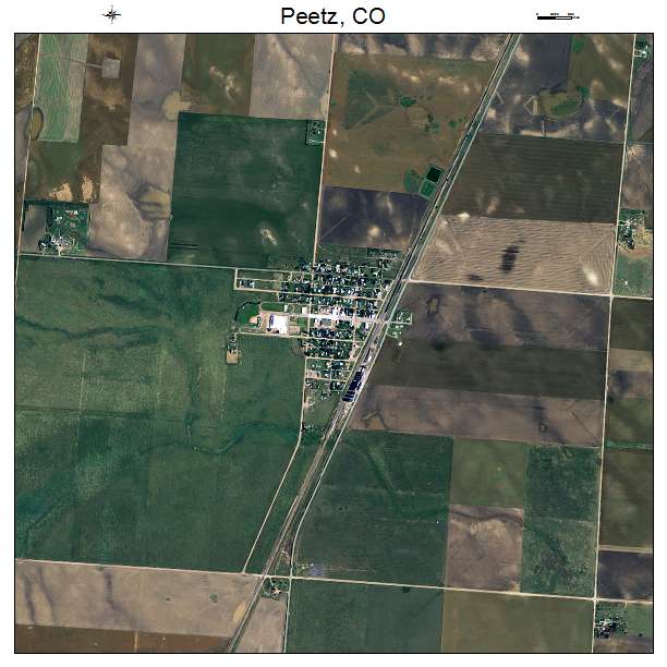 Peetz, CO air photo map