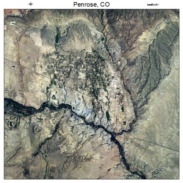 Penrose, CO air photo map