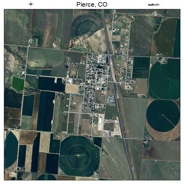 Pierce, CO air photo map