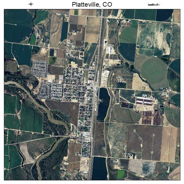 Platteville, CO air photo map