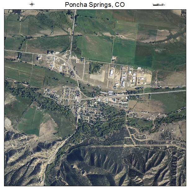 Poncha Springs, CO air photo map
